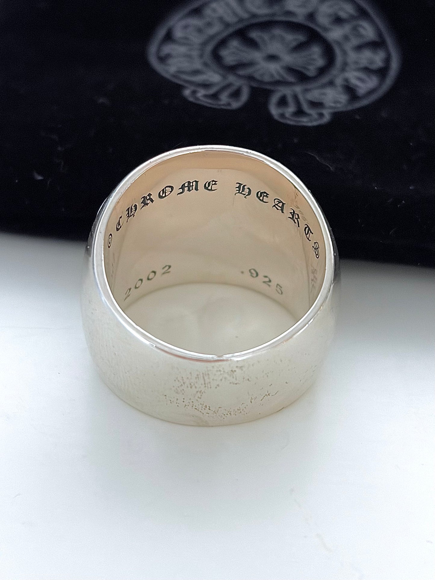 Chrome Hearts CLSSC OVAL STAR Classic Silver Ring Men's Size 9.5 Used & Polished