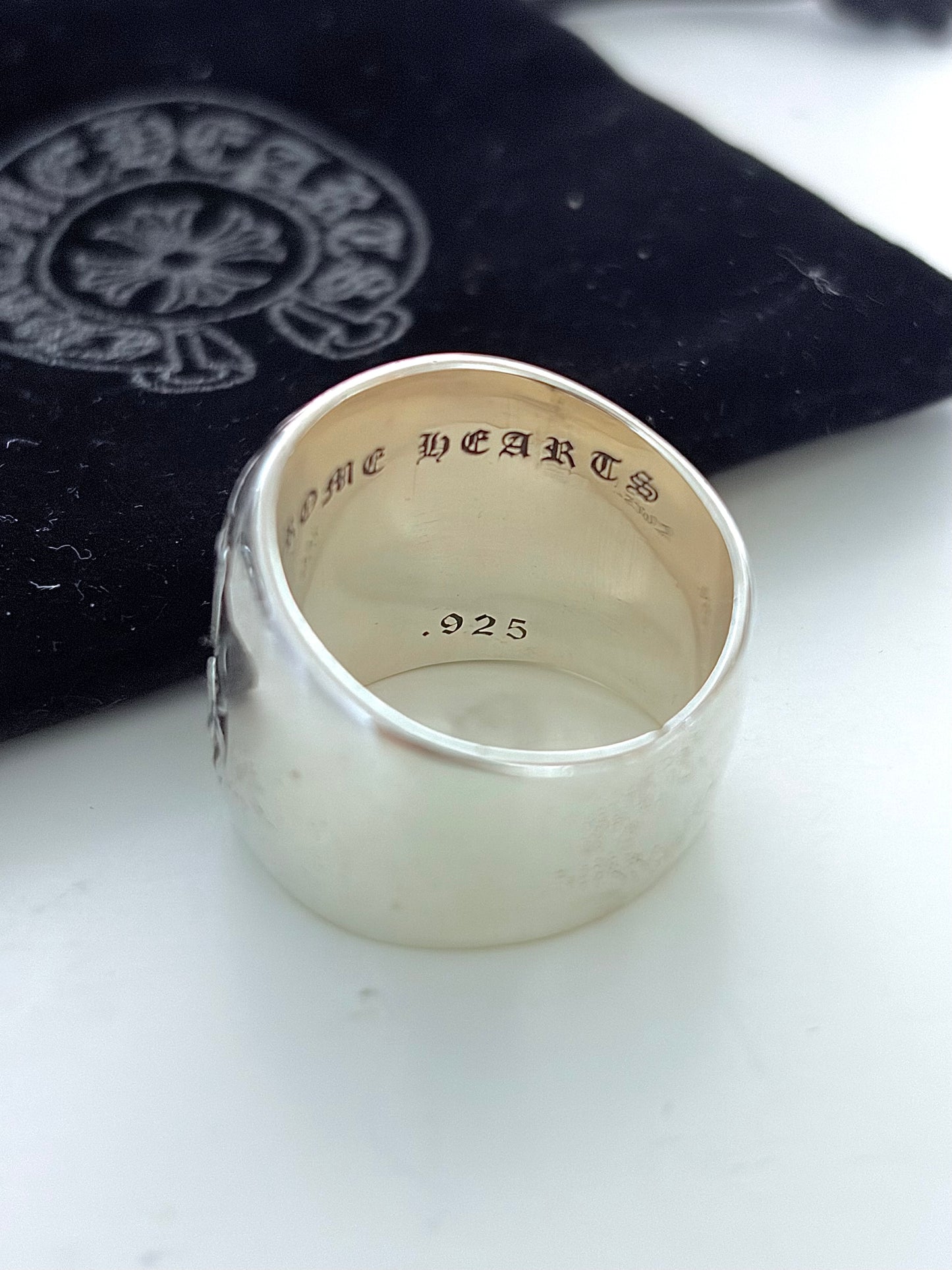 Chrome Hearts CLSSC OVAL STAR Classic Silver Ring Men's Size 9.5 Used & Polished