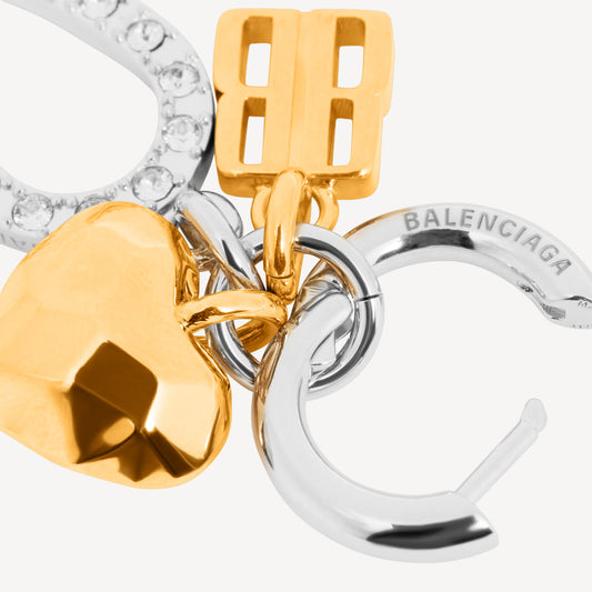 Balenciaga Carousel Arch Collector Earrings in Silver/gold pre-owned