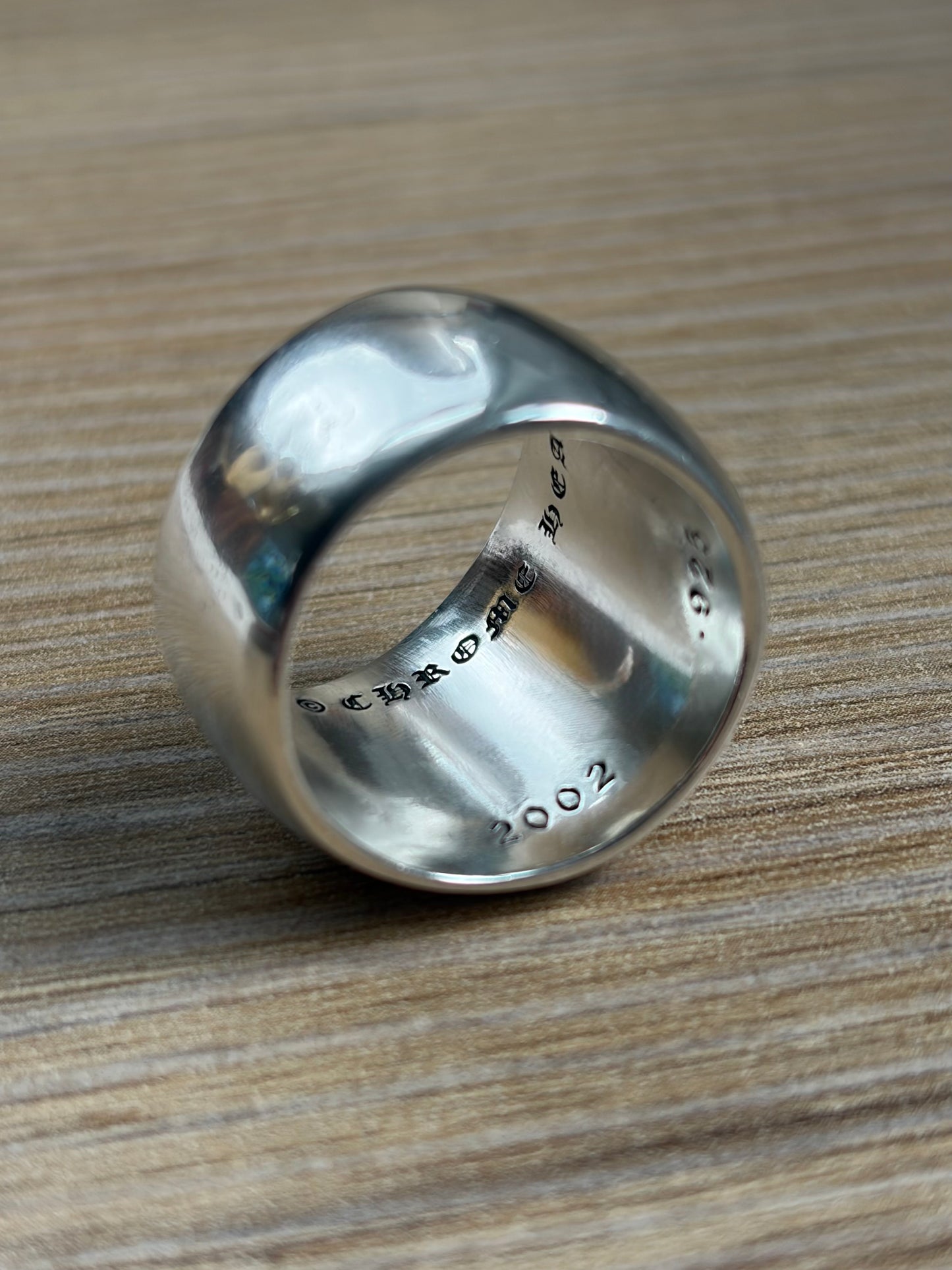 Chrome Hearts CLSSC OVAL STAR Classic Silver Ring Men's Size 9.5 Used & Polished