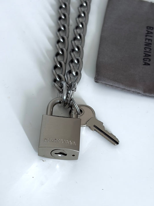 Balenciaga Padlock Key Necklace