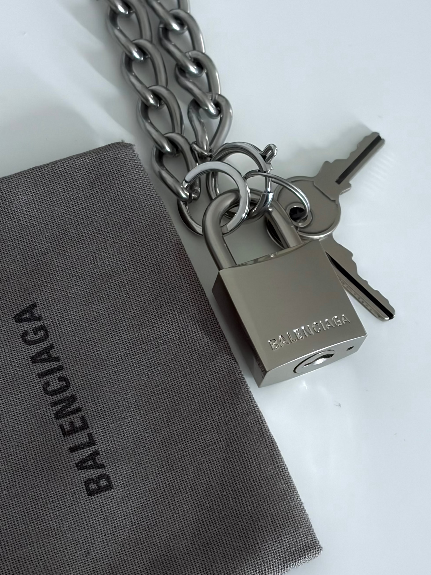 Balenciaga Padlock Key Necklace