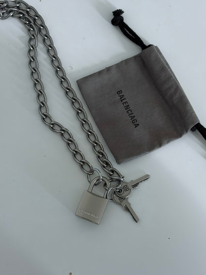 Balenciaga Padlock Key Necklace