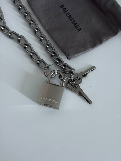 Balenciaga Padlock Key Necklace