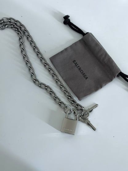 Balenciaga Padlock Key Necklace
