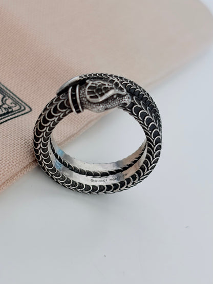 GUCCI Pre-own Snake Silver Ring