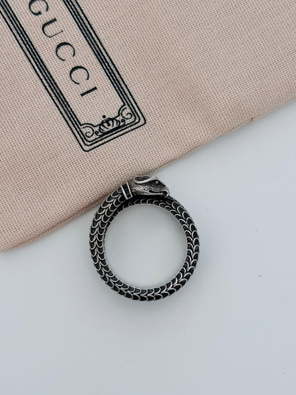 GUCCI Pre-own Snake Silver Ring