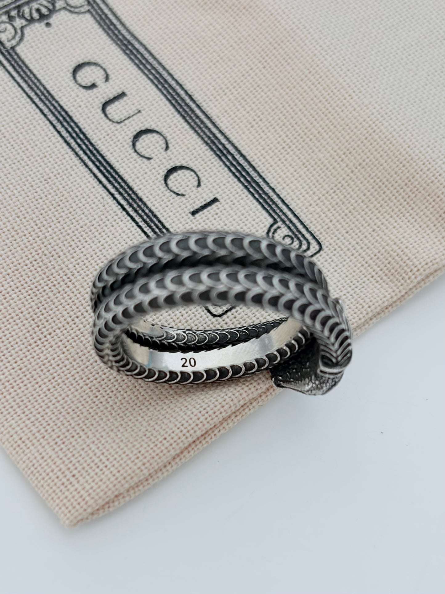 GUCCI Pre-own Snake Silver Ring