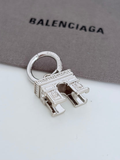 Balenciaga Carousel Arch Collector Earrings in Silver/gold pre-owned